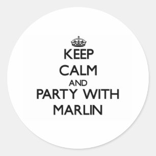 Sticker Rond Conserver calme et fête avec Marlin