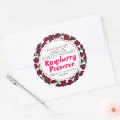 Sticker Rond Conserver de framboise confiture rouge rond étique (Enveloppe)
