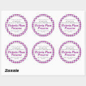 Sticker Rond Conserver de prune purple rond confiture jarre éti (Feuille)