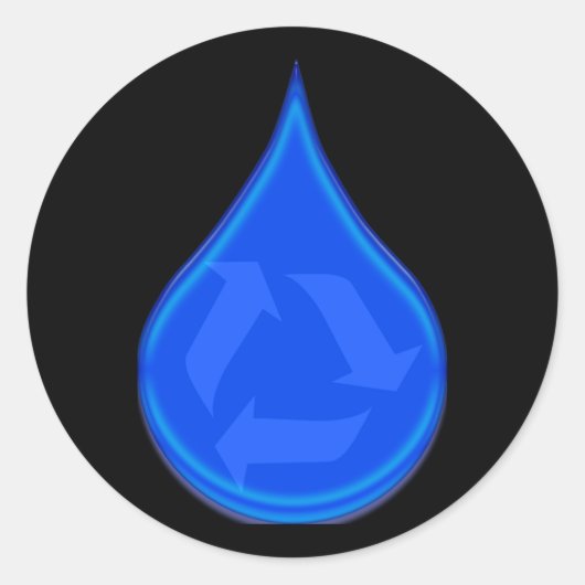 Sticker Rond Conserver et économiser l'eau (Devant)