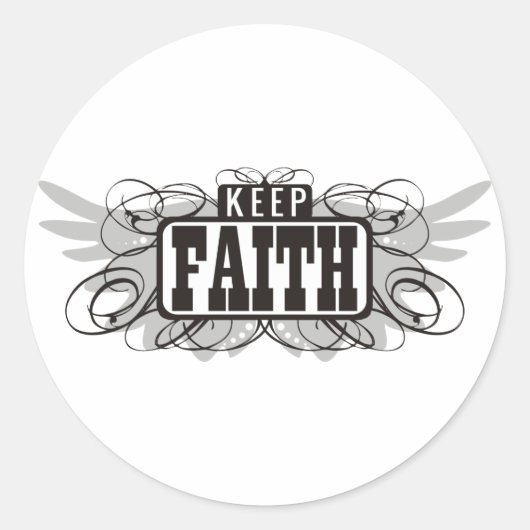Sticker Rond Conserver la foi (Devant)