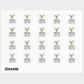 Sticker Rond Conserver le calme en vol (Feuille)