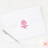 Sticker Rond Conserver le calme et Bunco sur la conception (Enveloppe)