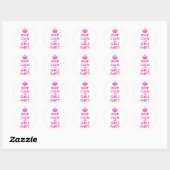 Sticker Rond CONSERVER LE CALME et LES FILLES PARTI - TEXTE MOD (Feuille)