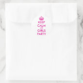 Sticker Rond CONSERVER LE CALME et LES FILLES PARTI - TEXTE MOD (Sac)