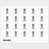Sticker Rond Conserver le calme et l'intelligence (Feuille)