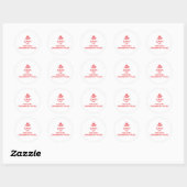 Sticker Rond Conserver le calme et se concentrer sur les Maison (Feuille)