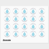 Sticker Rond Conserver l'eau (Feuille)