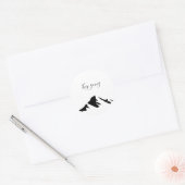 Sticker Rond Conserver Noir Moderne En Simple (Enveloppe)