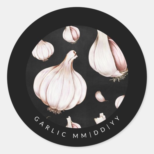 Sticker Rond Conserves | Date | Ail (Devant)