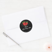 Sticker Rond *~* Conserves de confiture de fraises maison AP30 (Enveloppe)