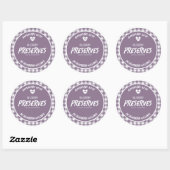 Sticker Rond Conserves de myrtilles maison (Feuille)