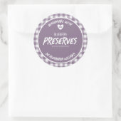 Sticker Rond Conserves de myrtilles maison (Sac)