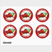 Sticker Rond Conserves de Piment 3" Cercle (Feuille)