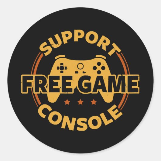 Sticker Rond Console de jeu drôle de manifestation de jeu (Devant)