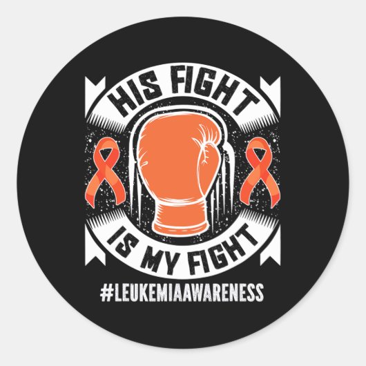 Sticker Rond Constater que son combat est mon combat (Devant)