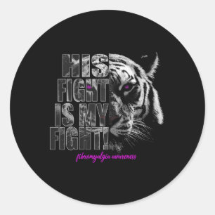 Sticker Rond Constater que son combat est mon combat 1