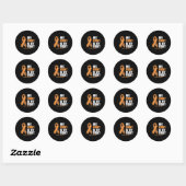 Sticker Rond Constater Que Son Combat Est Mon Combat Leucémie (Feuille)