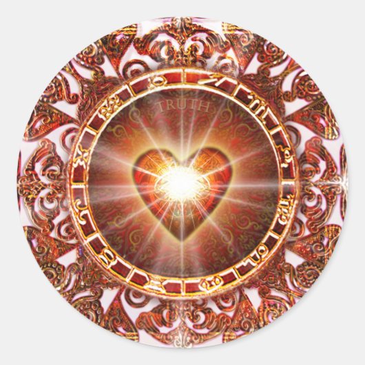 Sticker Rond Constellation cardiaque (Devant)