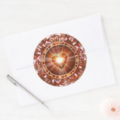 Sticker Rond Constellation cardiaque (Enveloppe)