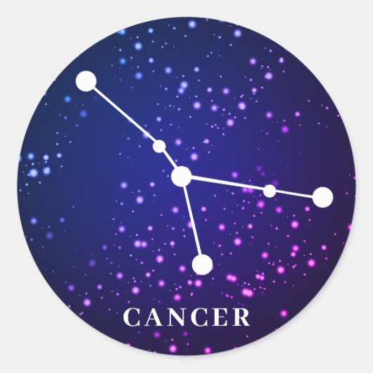Sticker Rond Constellation du cancer du zodiaque (Devant)
