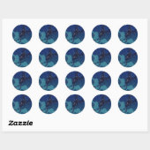 Sticker Rond Constellation du Scorpion, Astrologie du Zodiaque  (Feuille)