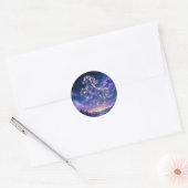 Sticker Rond Constellation du Vaillant Cheval (Enveloppe)