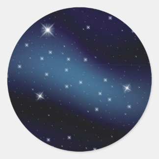 Sticker Rond Constellation étoilée foncée