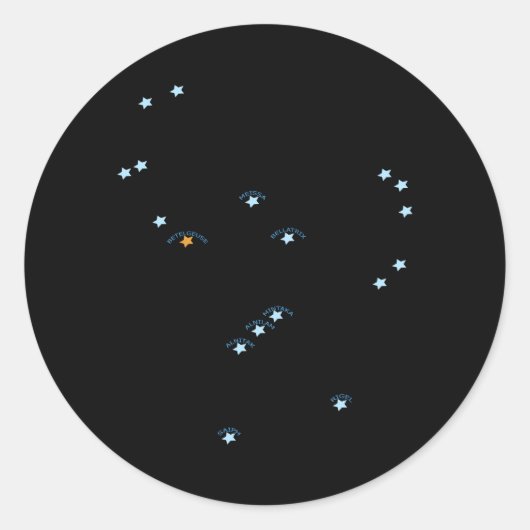 Sticker Rond Constellation Orion (Devant)