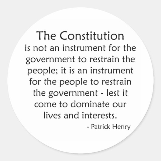 Sticker Rond Constitution (Devant)