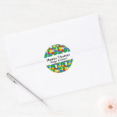 Sticker Rond Construction de briques Anniversaire (Enveloppe)