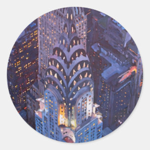 Sticker Rond Construction de New York City Midtown Manhattan W.