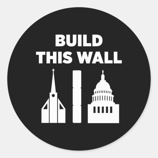 Sticker Rond Construire ce mur (Devant)