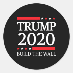 Sticker Rond Construire le mur Vote Campagne Trump