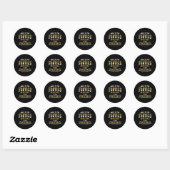 Sticker Rond Construit Dans Les Quarties Original Non Restauré  (Feuille)