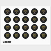 Sticker Rond Construit Dans Les Quarties Original Non Restauré (Feuille)