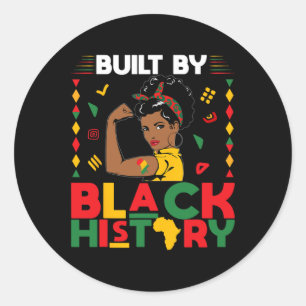 Sticker Rond Construit Par Le Mois De L'Histoire Noire Forte Fi