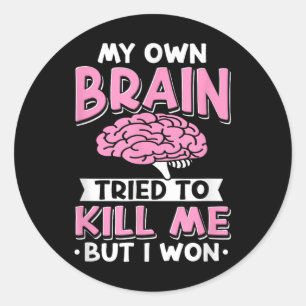 Sticker Rond Contamination du cerveau Patient Atteinte de l'AVC
