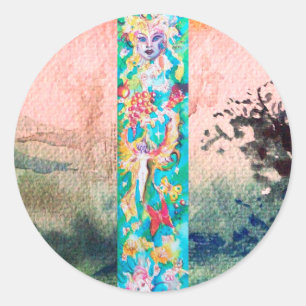 STICKER ROND CONTE DE FÉE DE RAISIN