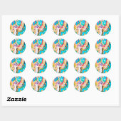 STICKER ROND CONTE DE FÉE DE RAISIN (Feuille)