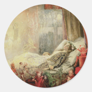 Sticker Rond Conte de fées vintage, Matière dont les rêves sont