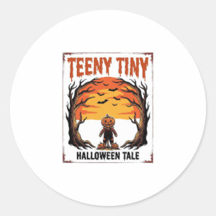 Sticker Rond Conte d'Halloween Scène miniature effrayante vinta