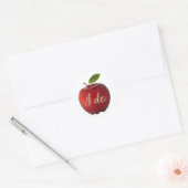 Sticker Rond Conte Fée Blanche Neige I do Apple Mariage (Enveloppe)
