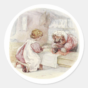 Sticker Rond Conte vintage de Mme Tiggy Winkle Lave-linge à rep