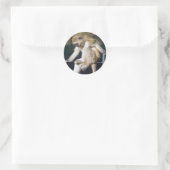 Sticker Rond Contempler le singe (Sac)