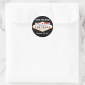 Sticker Rond Contemporary Las Vegas signe mariage Enregistrer l (Sac)