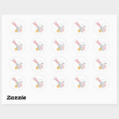 Sticker Rond Conteneur alimentaire chinois (Feuille)