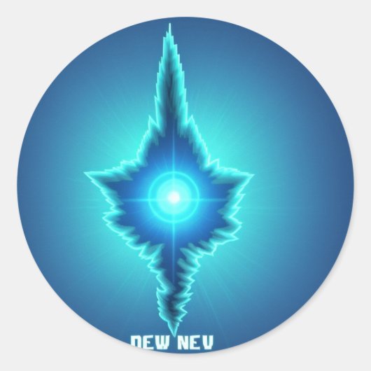 Sticker Rond Content Crown : Illuminez votre avenir brillant!" (Devant)