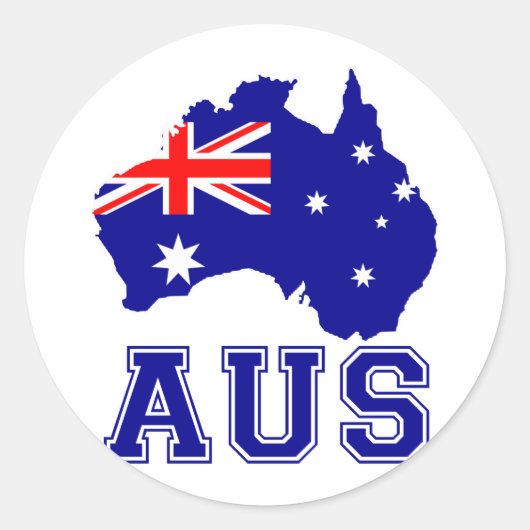 Sticker Rond Continent australien (Devant)