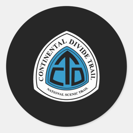 Sticker Rond Continental Divide Trail Sign Usa  (Devant)